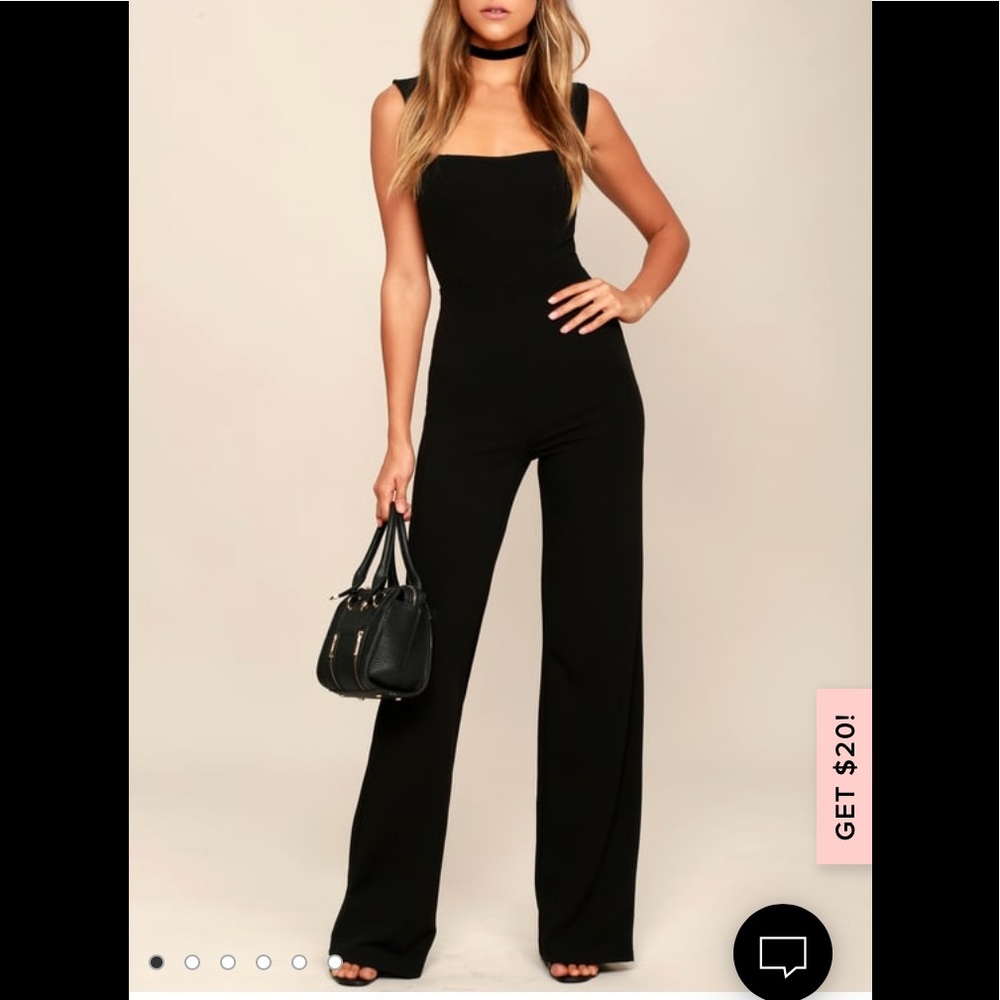 Lulus Enticing Endeavors Black Jumpsuit
